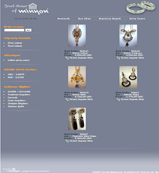 Minyon E-Ticaret yazılımı